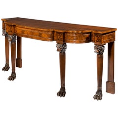 Unusual and Striking Regency Mahogany Serving or Console Table