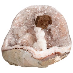 Formation inhabituelle et étonnante de cristal en quartz blanc et pyrite