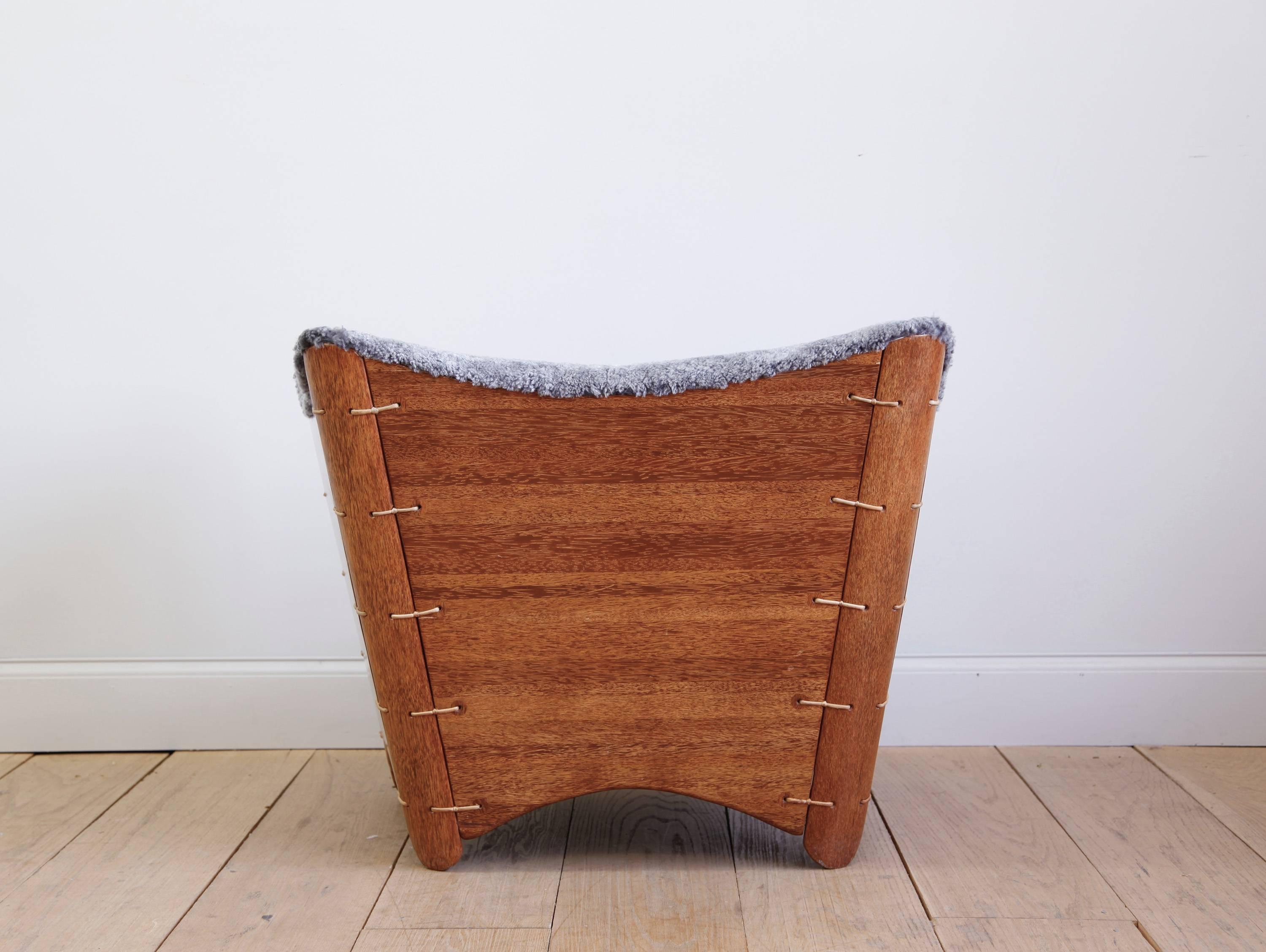 Late 20th Century Unusual and Very Large Palmwood Lounge Chair