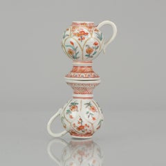 Unusual Antique 1690-1720 Japanese Imari Mustard Pots Arita Edo Japan