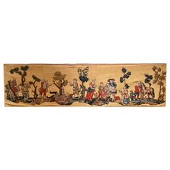 Unusual Used 18th Century Flemish Needlework Tapestry