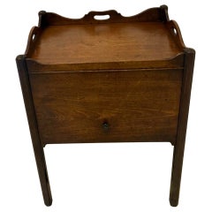 Unusual Antique 18th Century George III Quality Mahogany Bedside Cabinet
