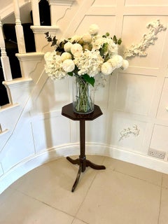 Unusual Antique 18th Century George l Quality Burr Oak Candle/Lamp Stand