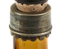 Unusual Antique Amber Glass Decanter