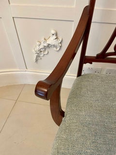 Unusual Antique Art Nouveau Quality Mahogany Inlaid Child’s Chair