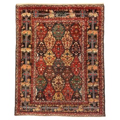 Unusual antique Bakhtiari with colored field