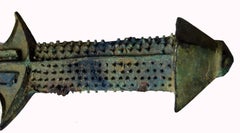 Unusual Chinese Bronze Sword Grip