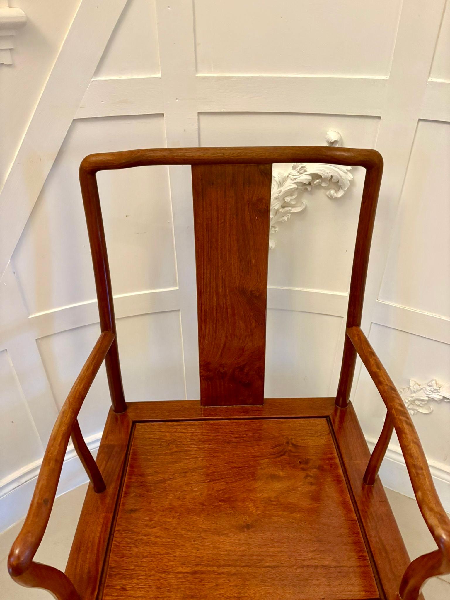 Hardwood Unusual Antique Chinese Armchair For Sale
