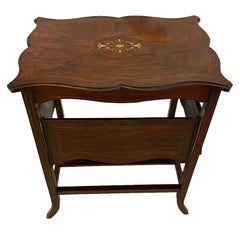 Unusual Antique Edwardian Inlaid Rosewood Centre/Side Table
