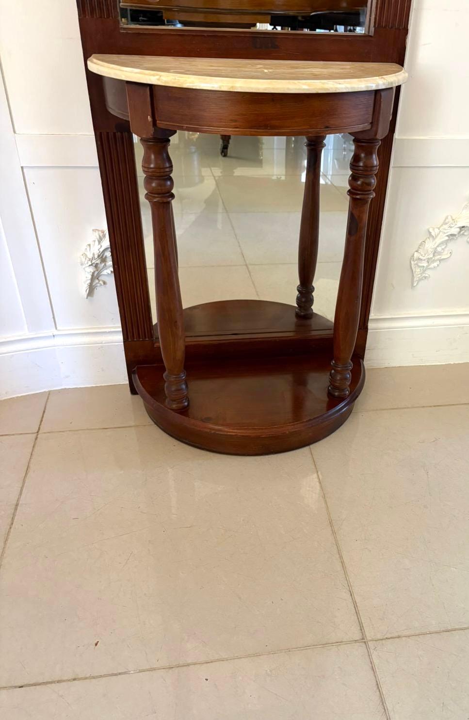 Unusual Antique Edwardian Quality Walnut Hall Stand For Sale 1