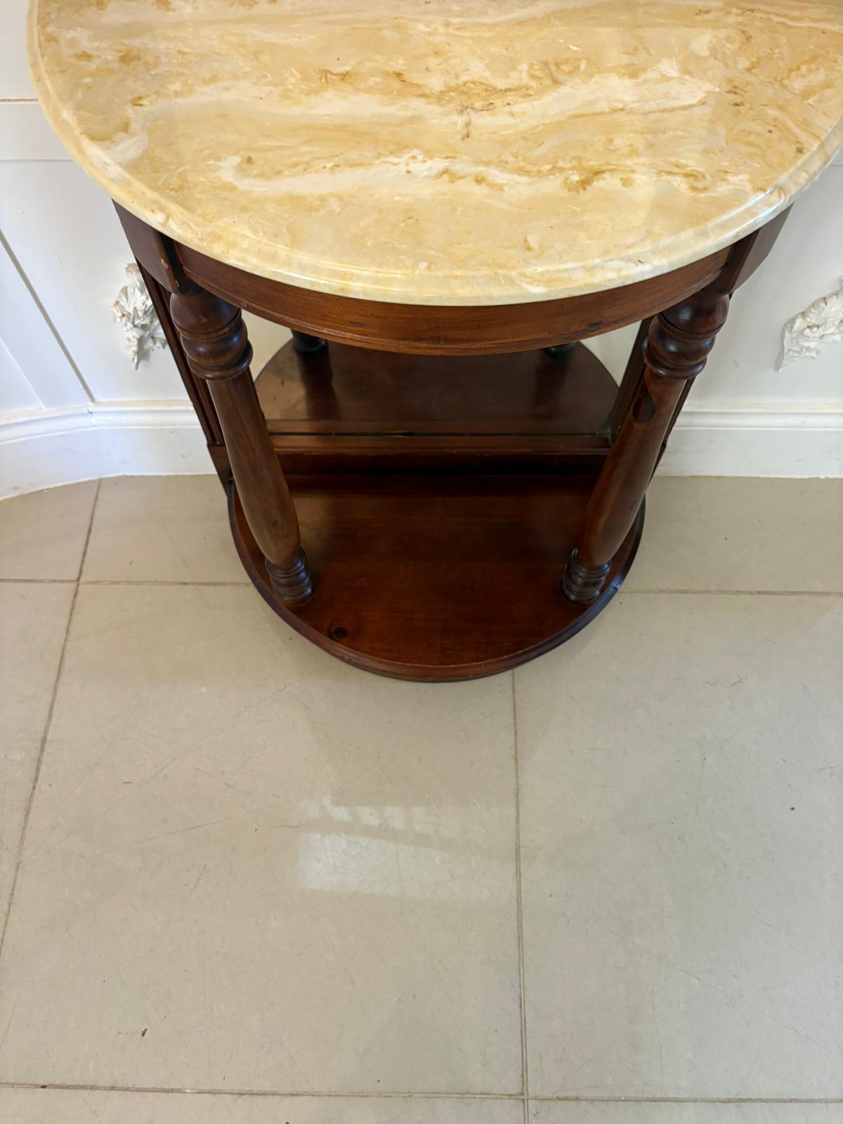 Unusual Antique Edwardian Quality Walnut Hall Stand For Sale 2