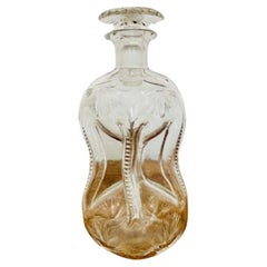 Unusual Antique Edwardian shaped whisky decanter