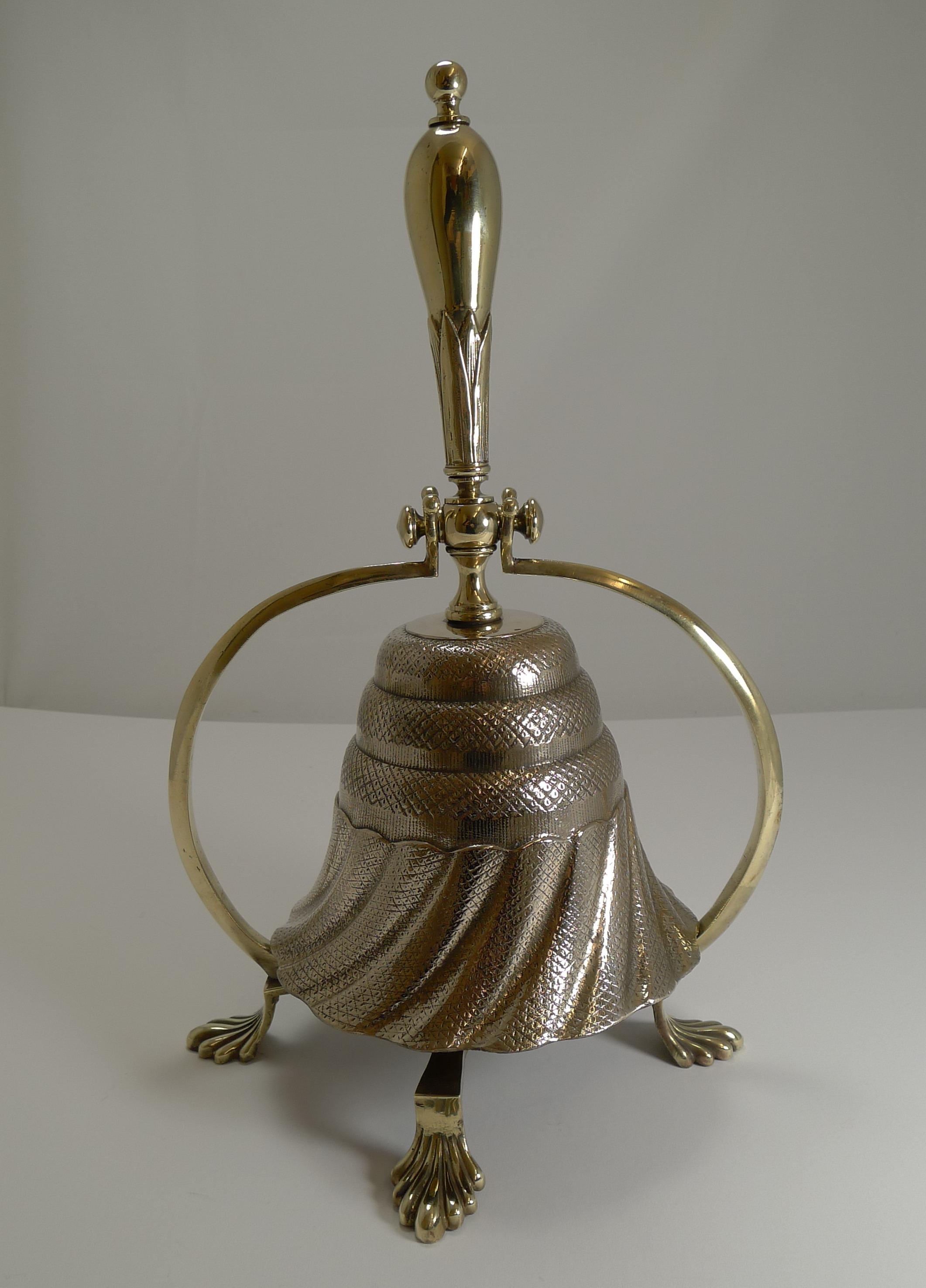 Late Victorian Unusual Antique English Dinner Bell, circa 1860