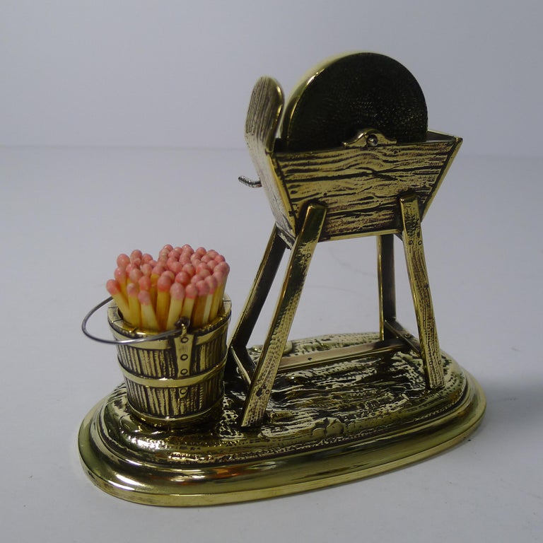 Unusual Antique English Novelty Match Striker, circa 1880 For Sale at