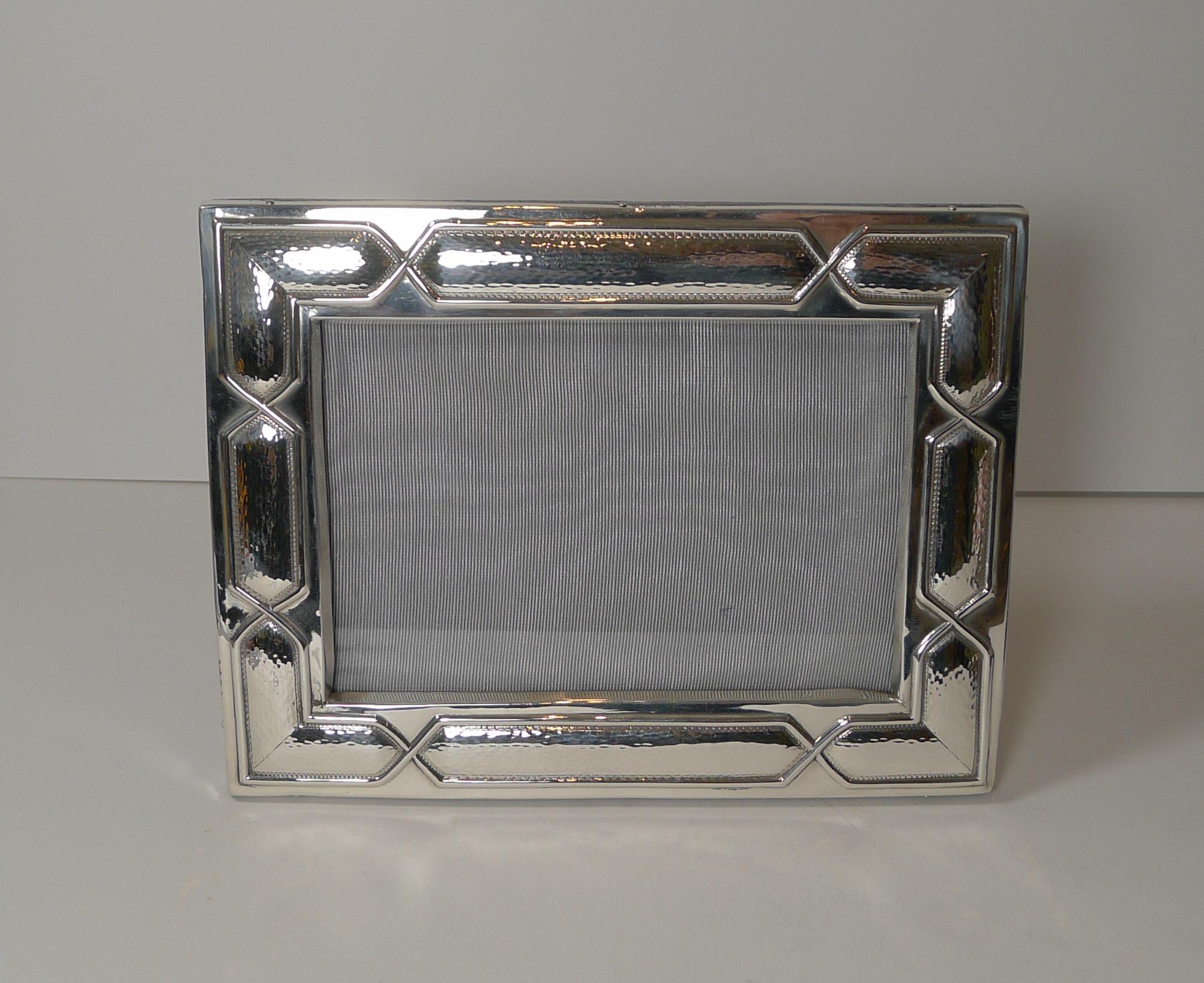 Unusual Antique English Sterling Silver Photograph / Picture Frame, 1907 8