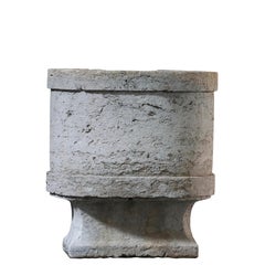 Unusual Antique French Hard Limestone Oval Outdoor Water Bassin
