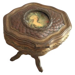 Unusual Antique French Jewelry Box