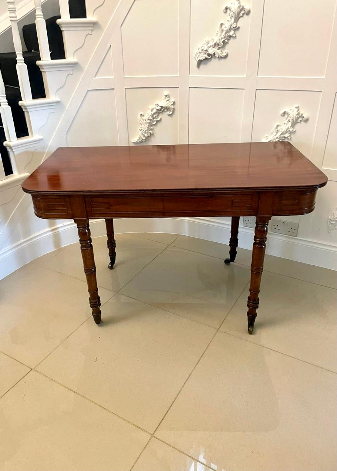 Unusual Antique George III Quality Mahogany Console Table For Sale 4