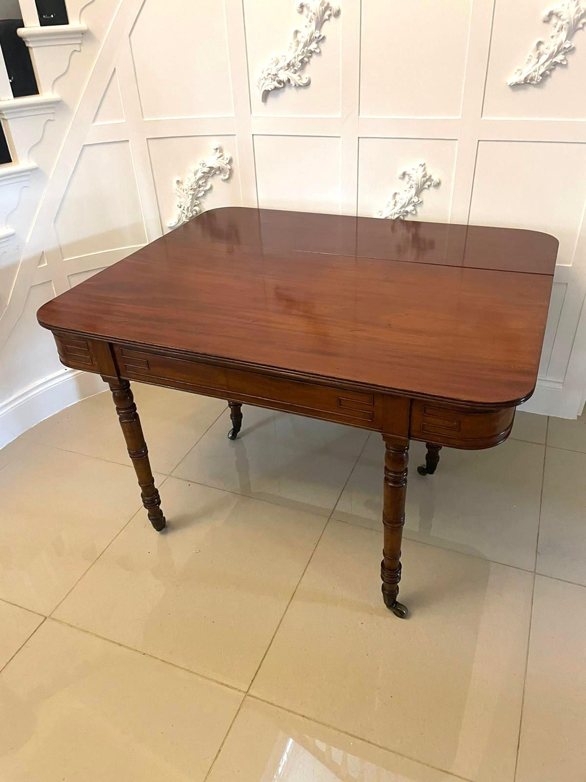 Unusual Antique George III Quality Mahogany Console Table For Sale 1
