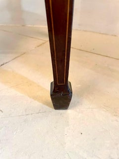 Antique Edwardian Freestanding Quality Mahogany Inlaid Piano Seat