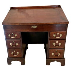 Unusual Antique George lII Mahogany and Oak Desk