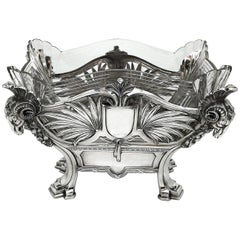 Unusual Antique German Silver Dish / Centrepiece / Jardinière / Bowl c. 1905