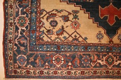 Unusual Antique Heriz Rug with Sampler Design in Rare Size