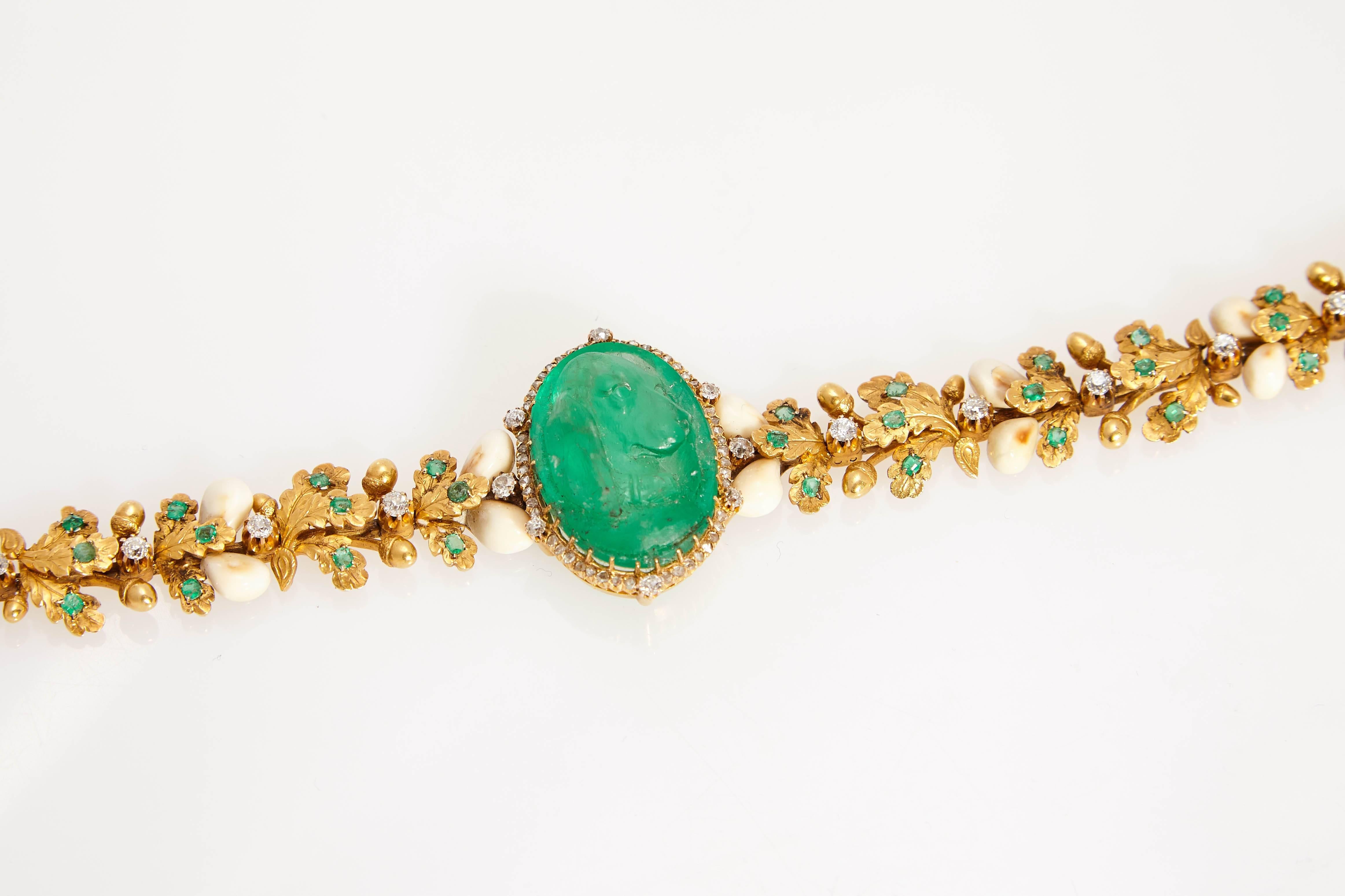 antique emerald bracelet