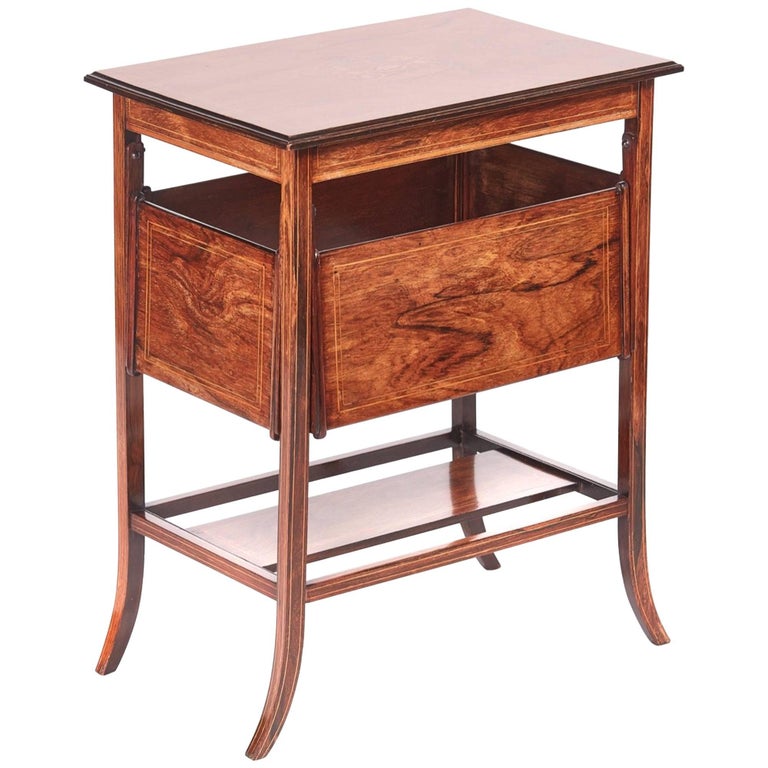 Unusual Antique Inlaid Rosewood Centre Table For Sale at 1stDibs