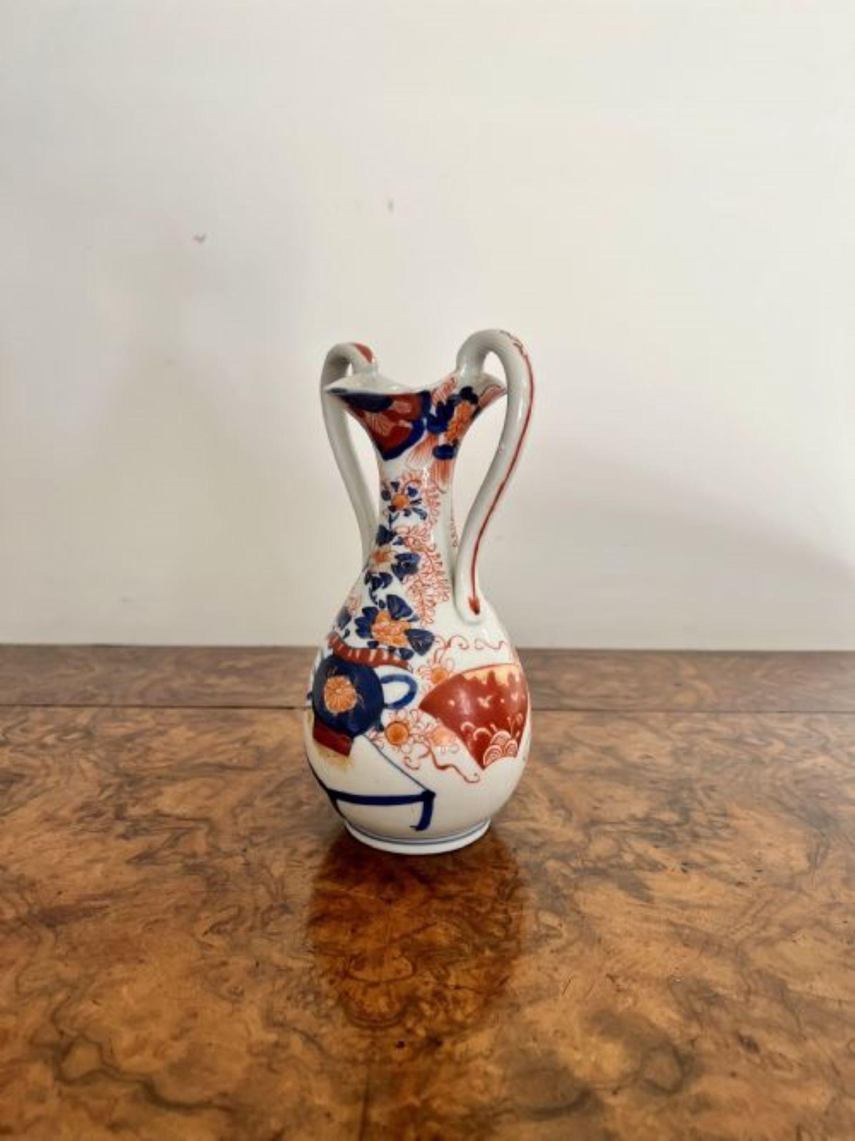 Unusual antique Japanese quality imari vase  In Good Condition For Sale In Ipswich, GB