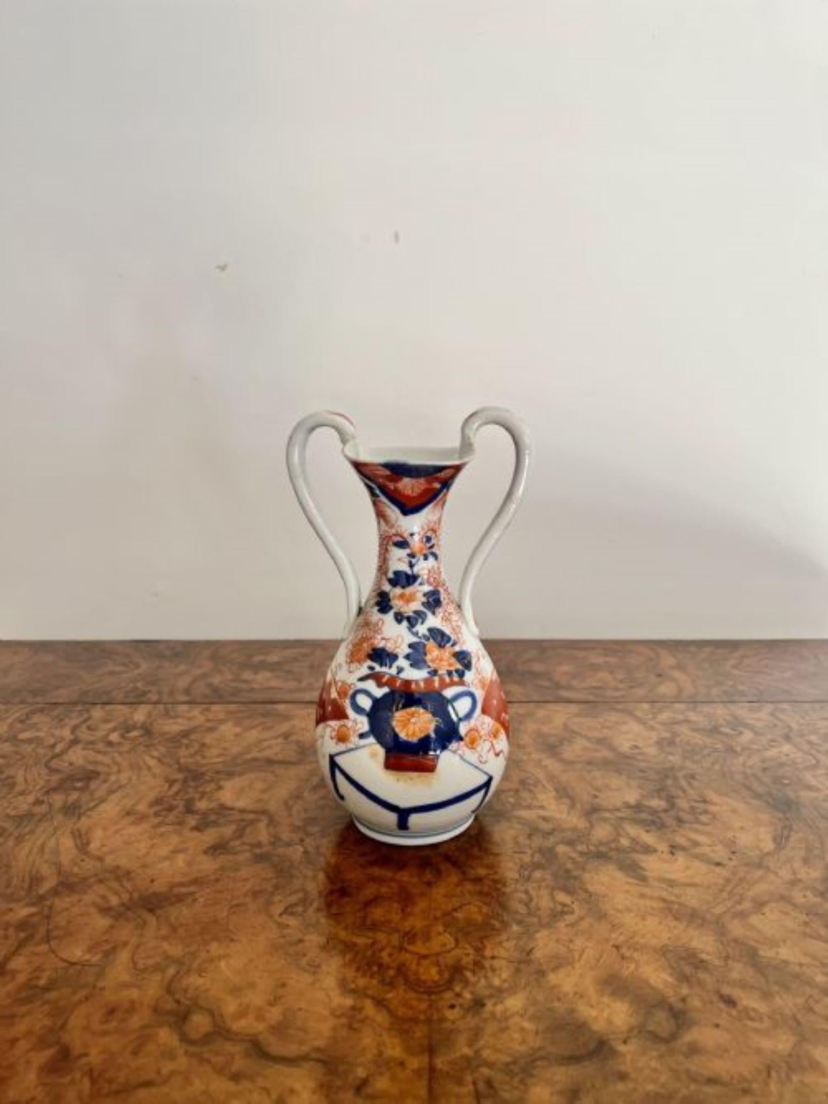 Unusual antique Japanese quality imari vase  For Sale 2