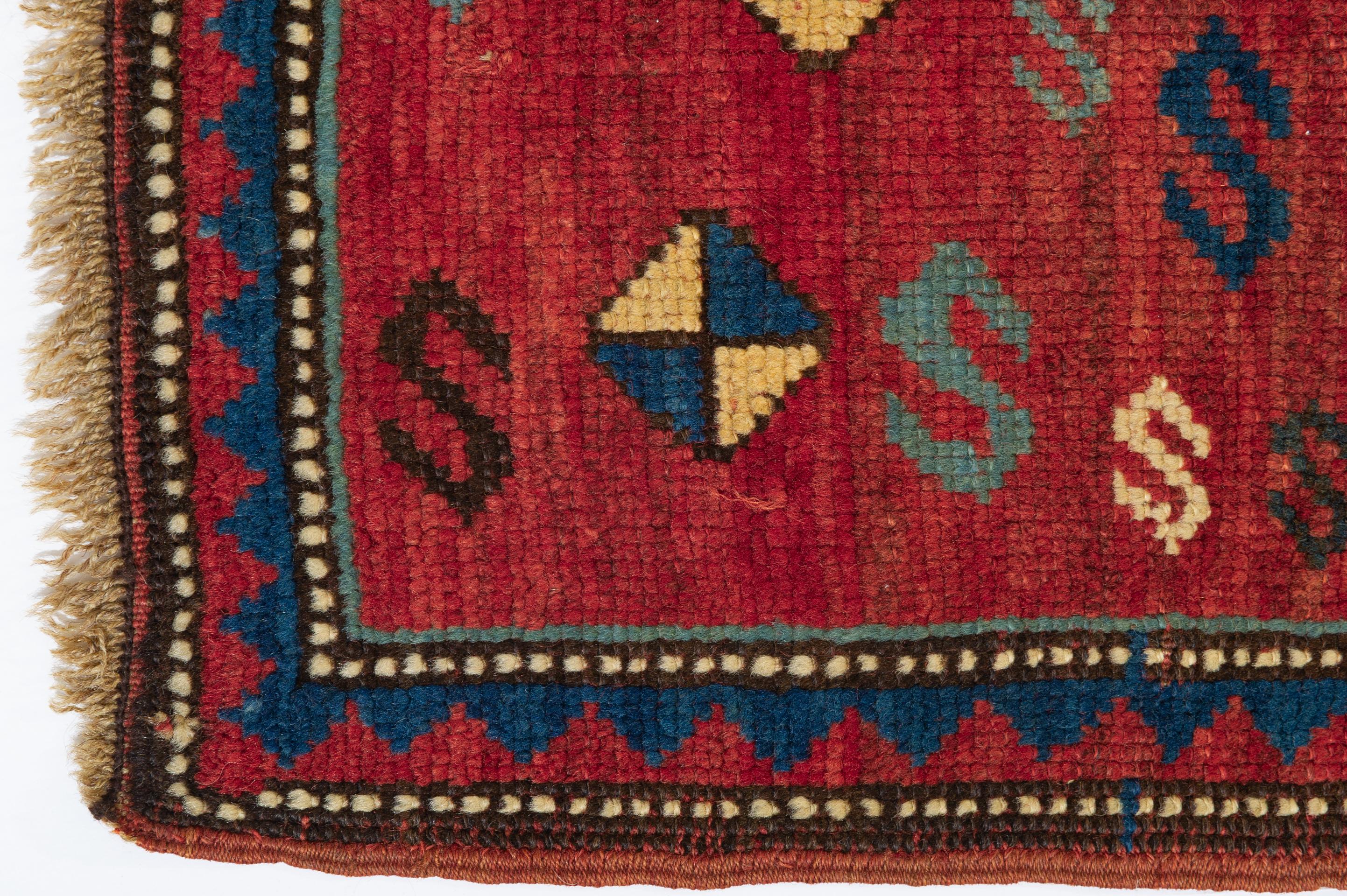 Ungewöhnliche antike KAZAK kaukasischen Teppich (20. Jahrhundert) im Angebot