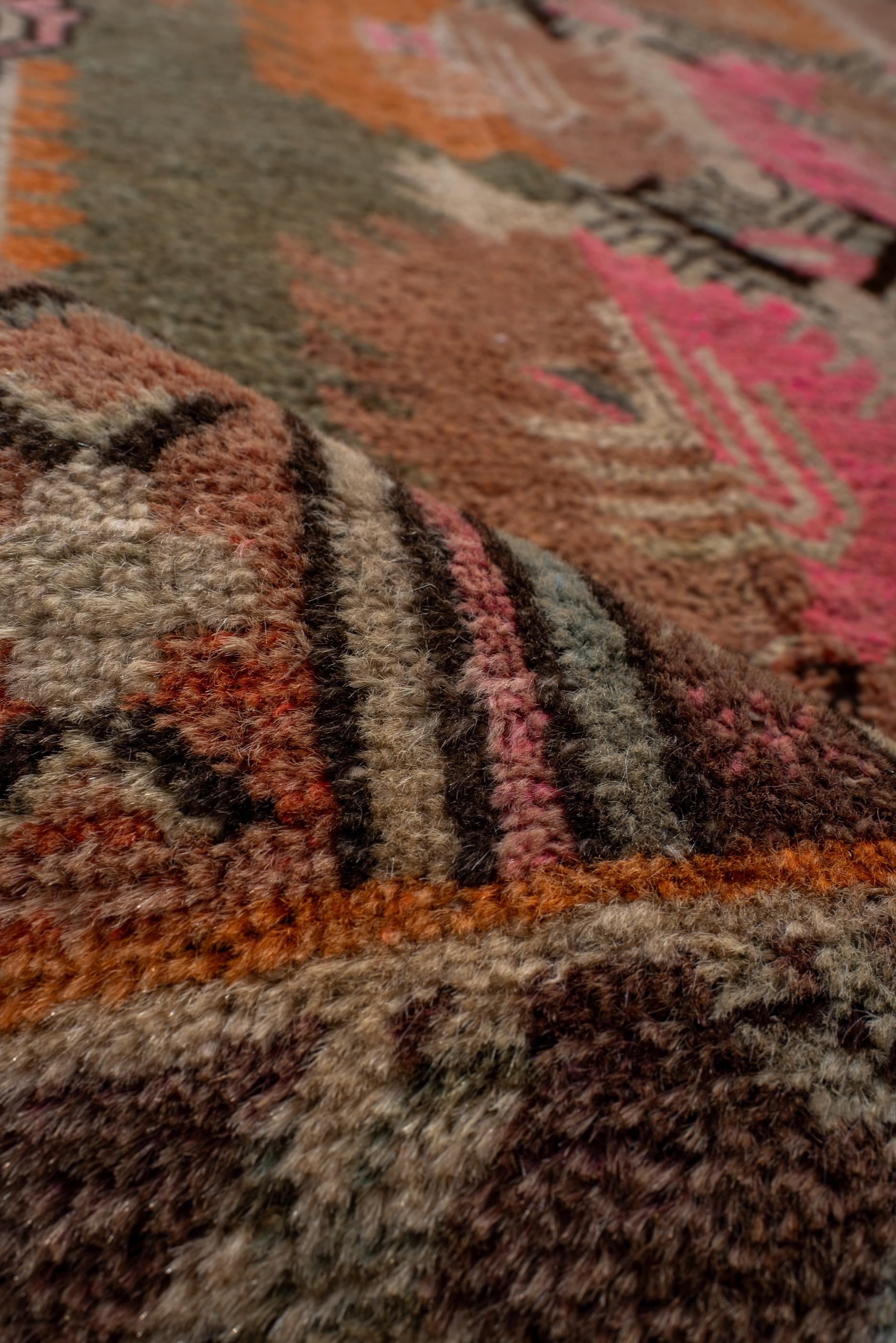 Wool Unusual Antique Khotan with Colorful Details For Sale