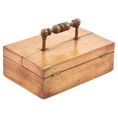 Unusual Antique Mahogany Stationary Box