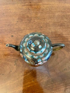 Unusual Antique Miniature Japanese Cloisonné Teapot