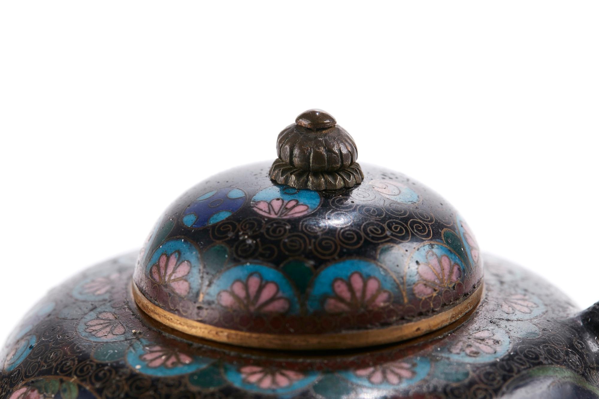 Unknown Unusual Antique Miniature Japanese Cloisonne Teapot