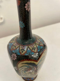 Unusual Antique Miniature Japanese Cloisonne Vase