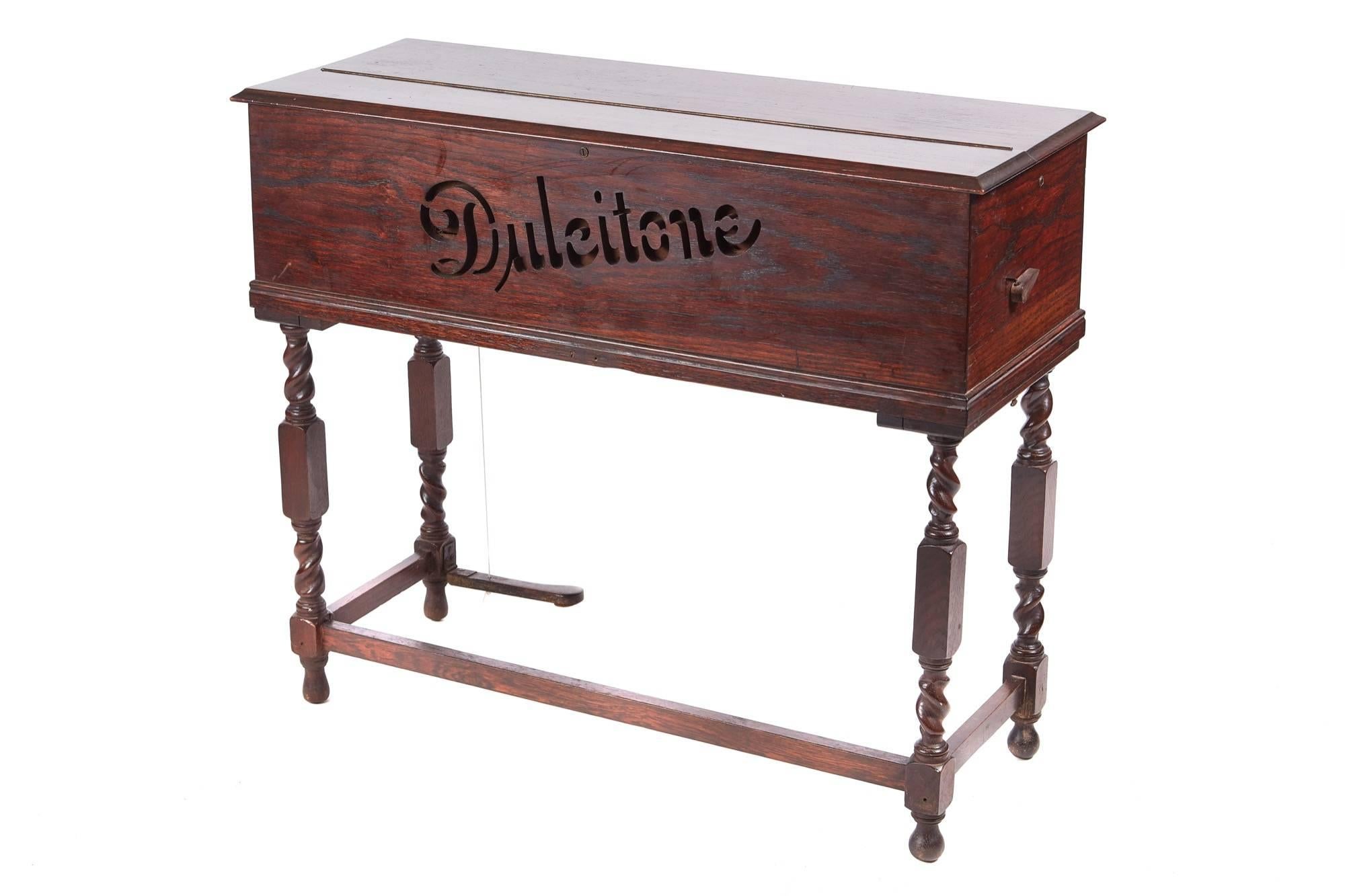 Other Unusual Antique Oak Cased Dulcitone Organ
