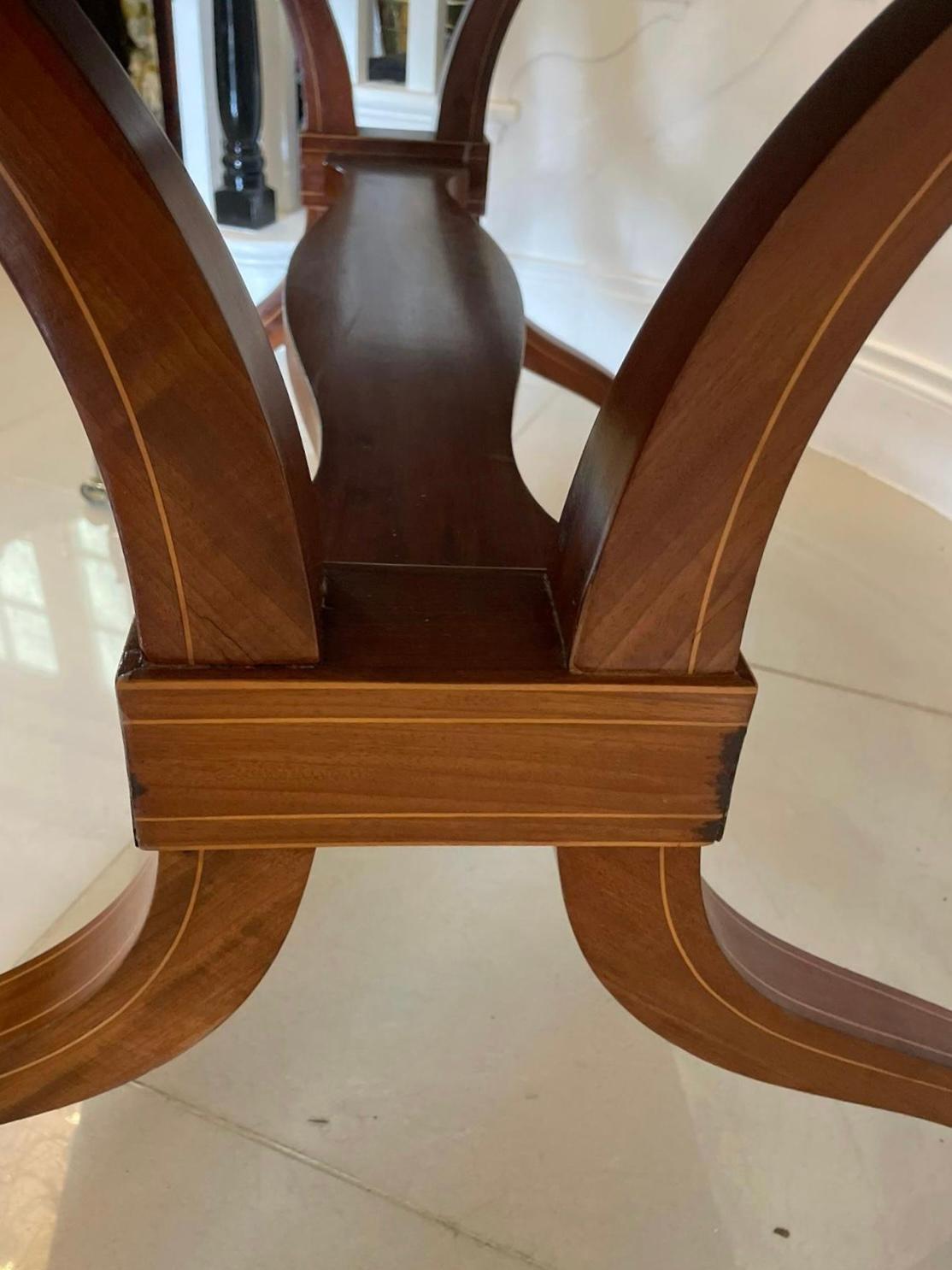 19th Century Unusual Antique Quality Mahogany And Satinwood Freestanding Sofa/Dining Table For Sale