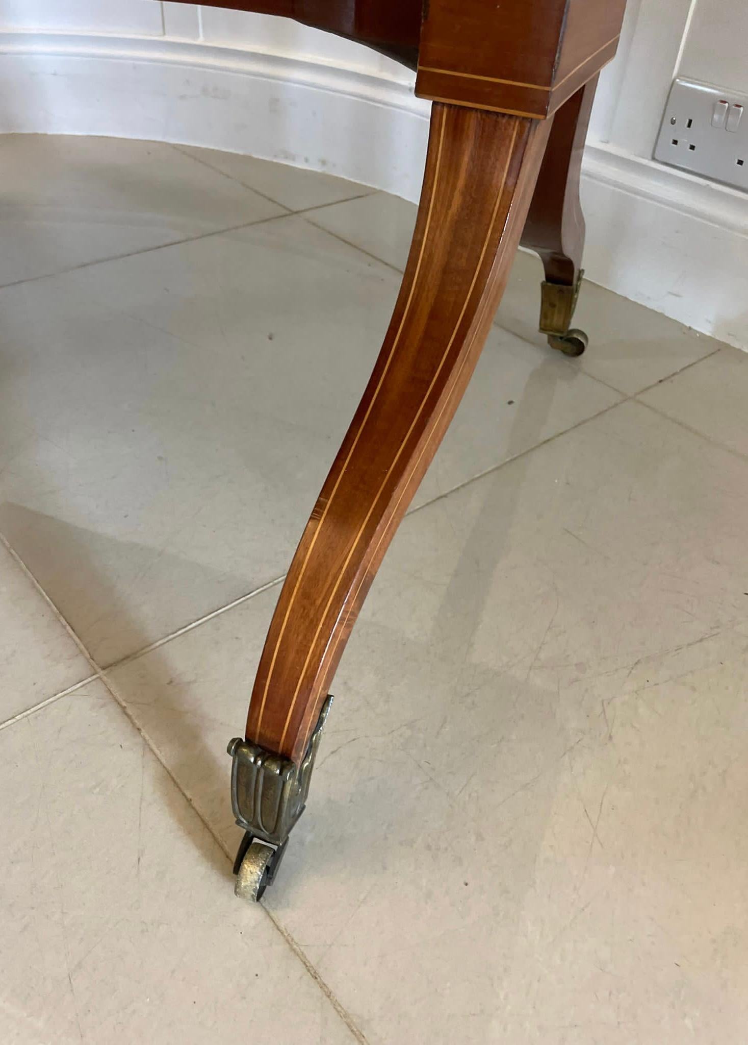 Other Unusual Antique Quality Mahogany And Satinwood Freestanding Sofa/Dining Table For Sale