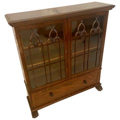 Unusual Antique Regency Quality Mahogany Astral Glazed Bookcase