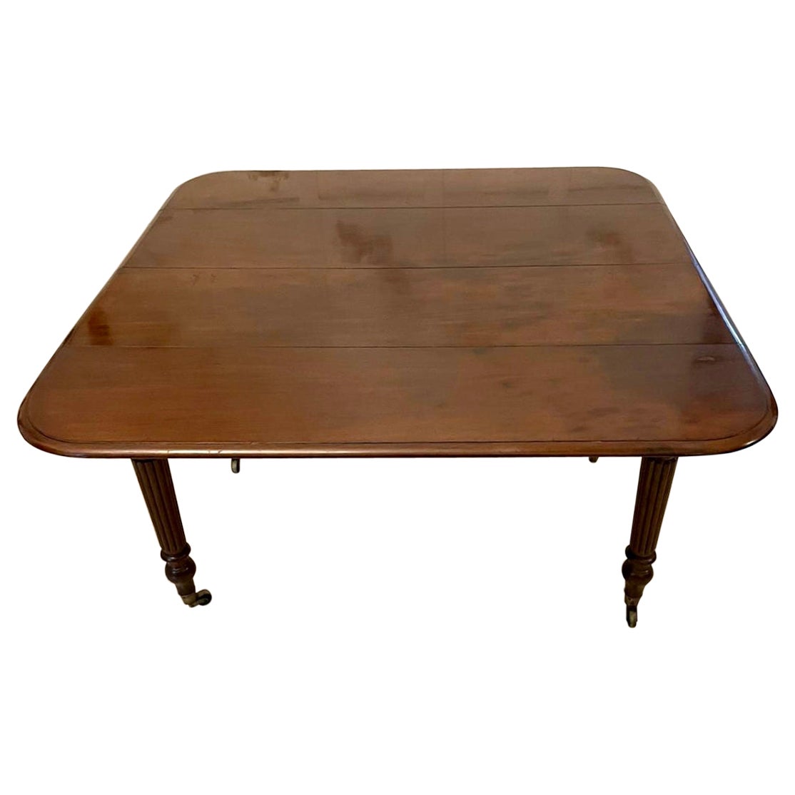 Unusual Antique Regency Quality Mahogany Extending Dining Table
