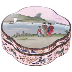Unusual Antique Shaped Japanese Cloisonné Box
