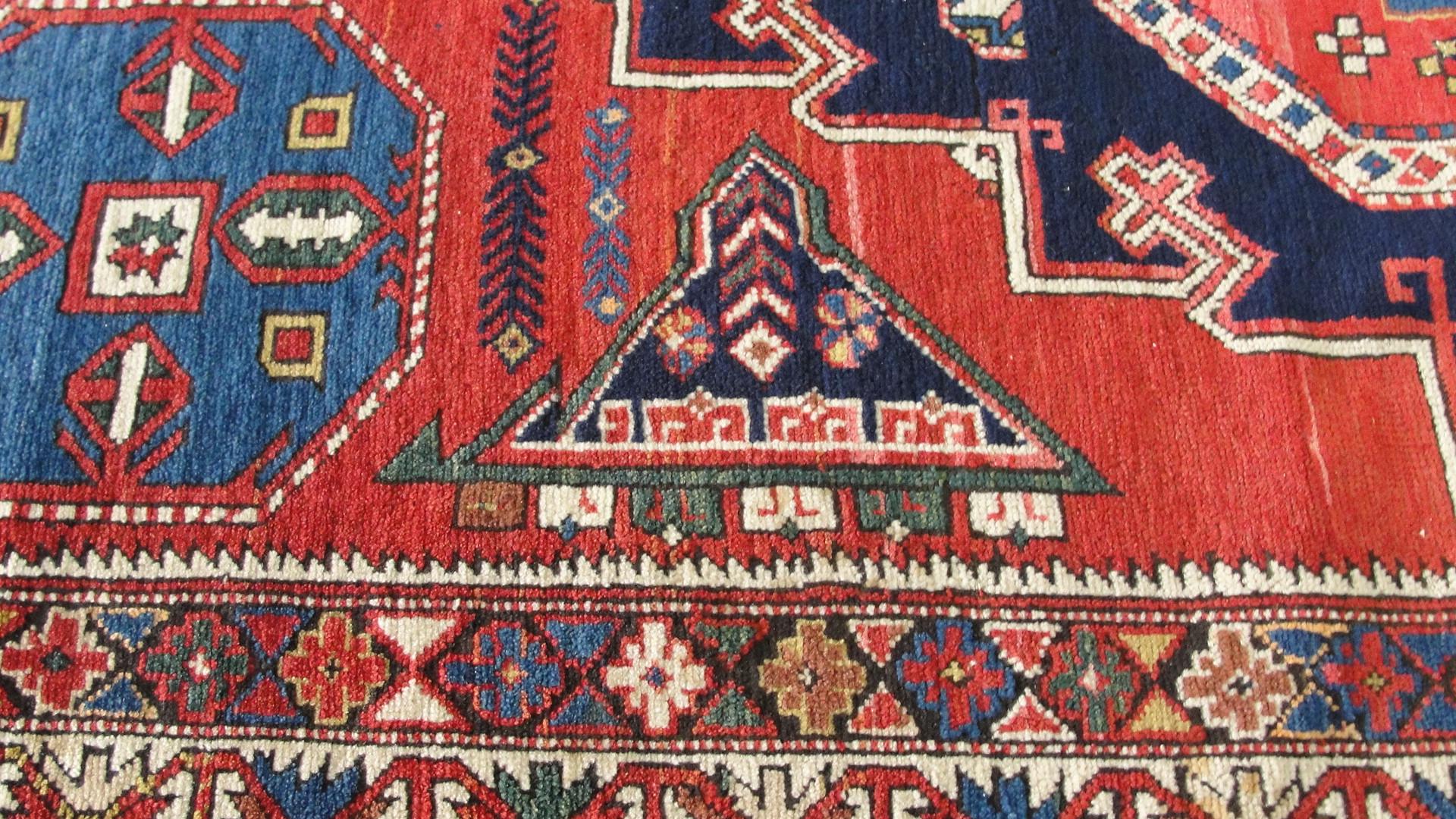 Wool Antique Shirvan/ Kazak Caucasian Rug, 4'5