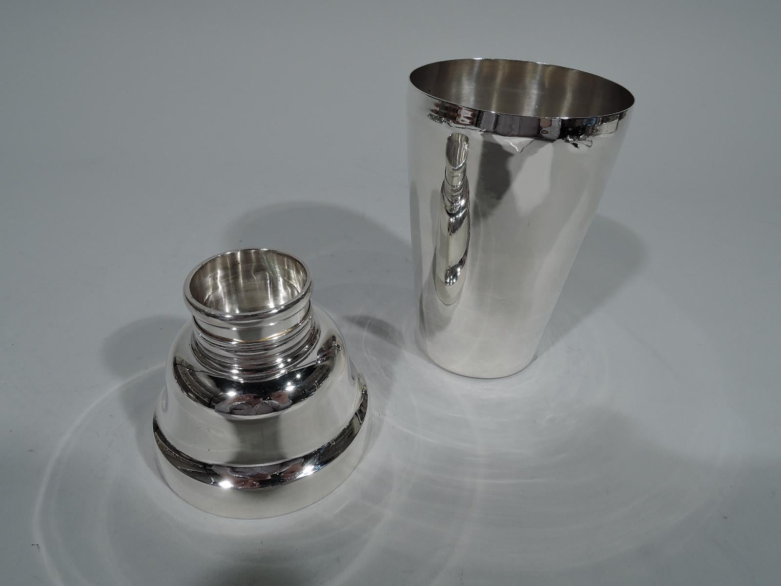 Edwardian Unusual Antique Tiffany Sterling Silver Cocktail Shaker