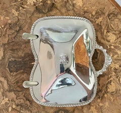 Unusual Antique Victorian Quality Silver Plated Double Serving Dish