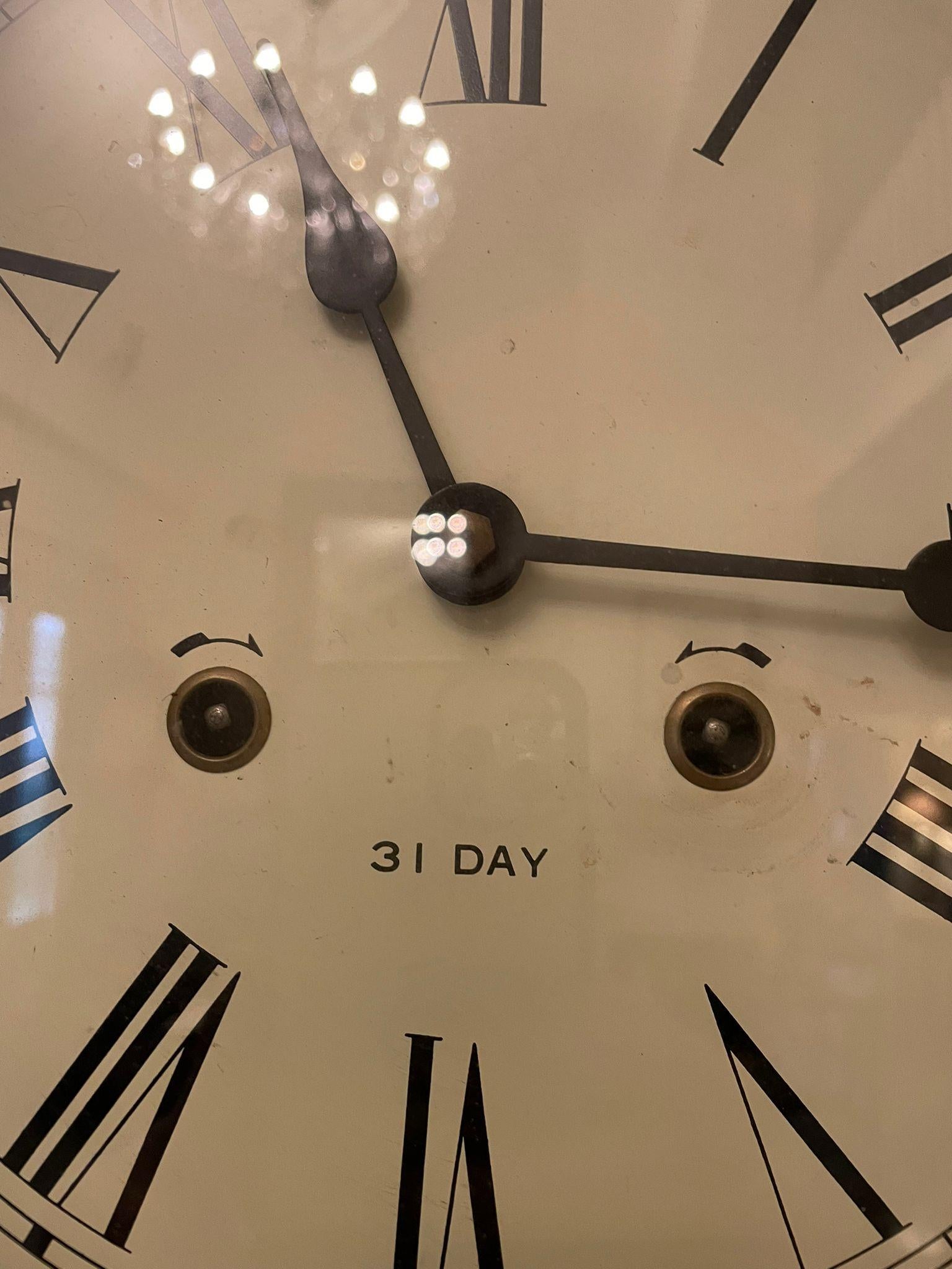 19th Century Unusual Antique Victorian 31 Day Regulator Wall Clock