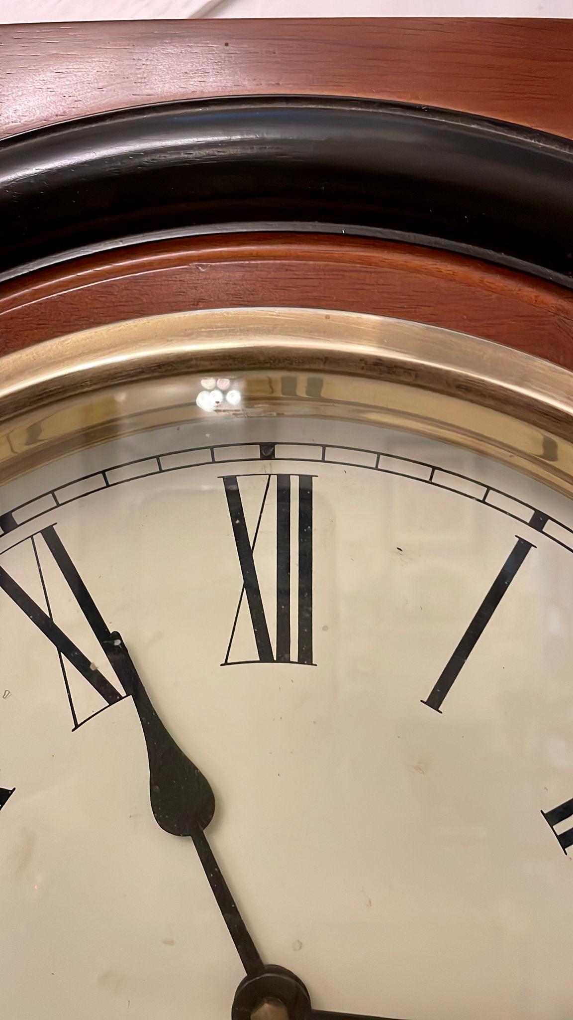Brass Unusual Antique Victorian 31 Day Regulator Wall Clock