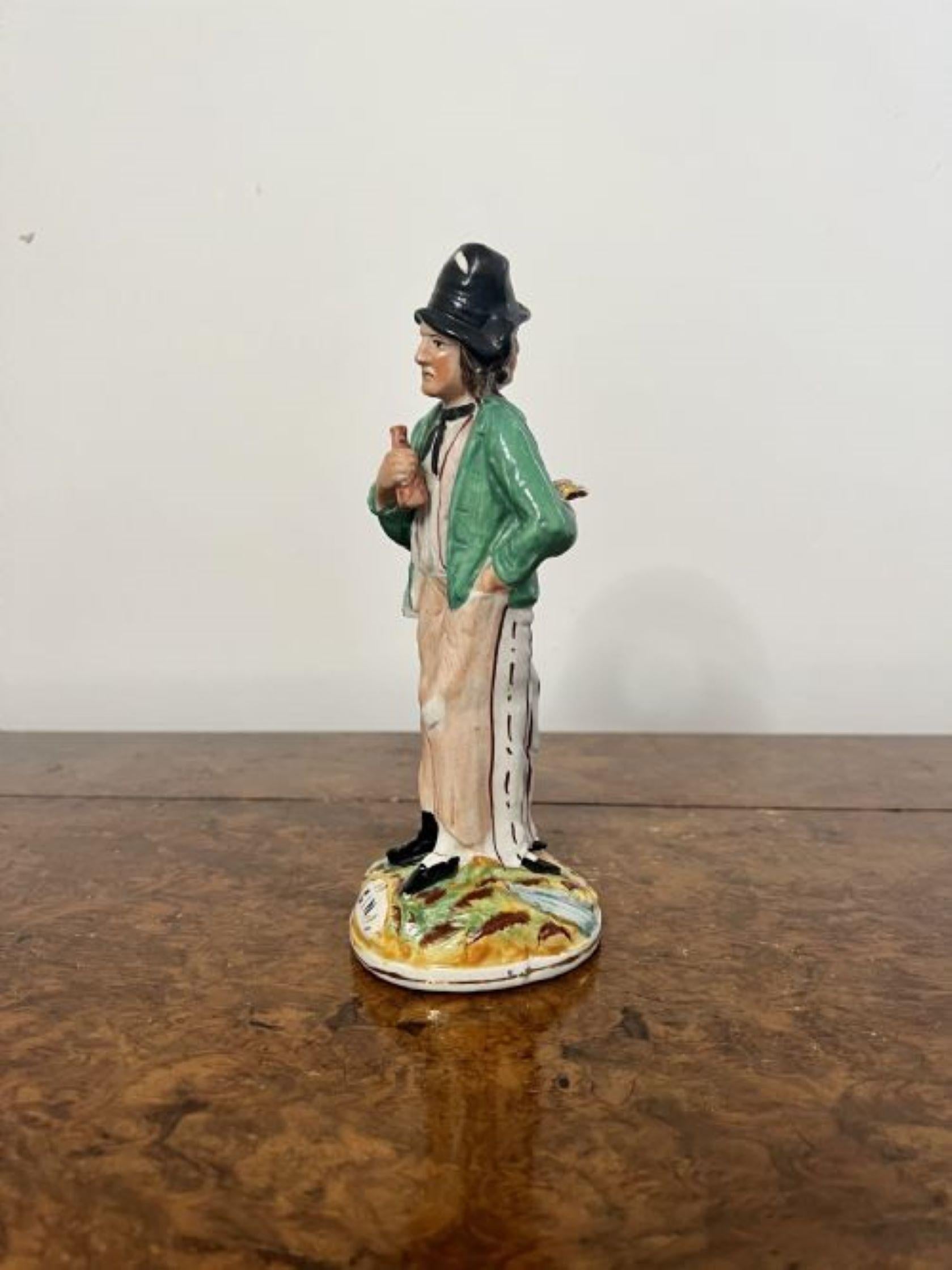 Unusual antique Victorian double sided Staffordshire figure  In Good Condition In Ipswich, GB