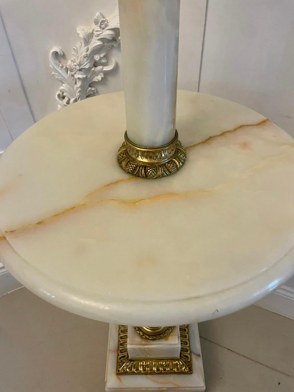 Unusual Antique Victorian French Onyx and Ormolu Extending Floor Lamp 1